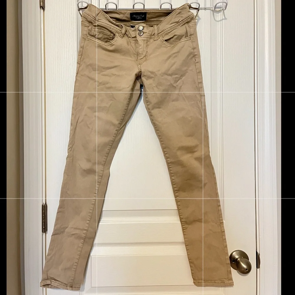 American Eagle Khaki Skinny Pants, size 4 - Picture 5 of 5